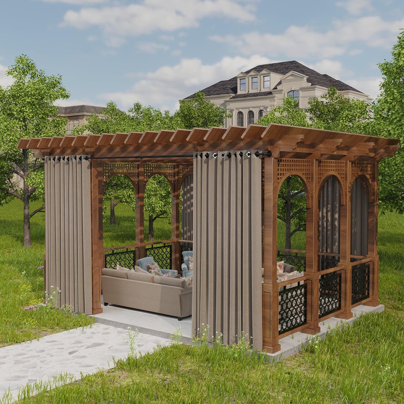 GCurtain Industrial Curtain Rods, 48-84 Inch, 1 Inch Diameter, Wrap