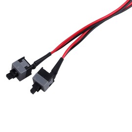 Jopto 2PCS ATX PC Computer Motherboard Switch On Off Reset Power Cable Case Power Supply Reset Switch Cable Desktop Computer Host Switch Cable Power Button Connection Jumper Red and Black 80cm