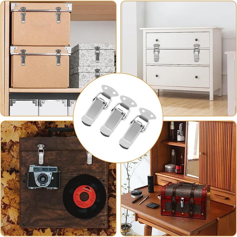 8 Sets Stainless Steel 56 mm Box Lock with 32