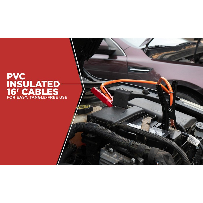Road Power 16-ft 6 Gauge Booster Cable with Night Bright