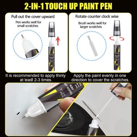 XNA Diamond Black Crystal(PXJ/KXJ) for Jeep Touch Up Paint, Car Scratch Remover for Nicks and Chips Repair, 2-In-1 Quick & Easy Fix Car Scratch Repair Kit with Exact Color-Matched