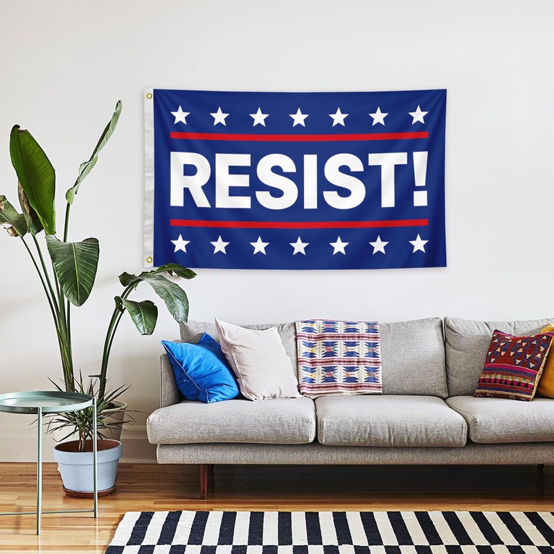 Resist Flag 3x5 Feet - Polyester Fiber Double Stitched Edge