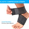 Elfzone Elastic Bandage Wrap with Velcro - 4 Packs -