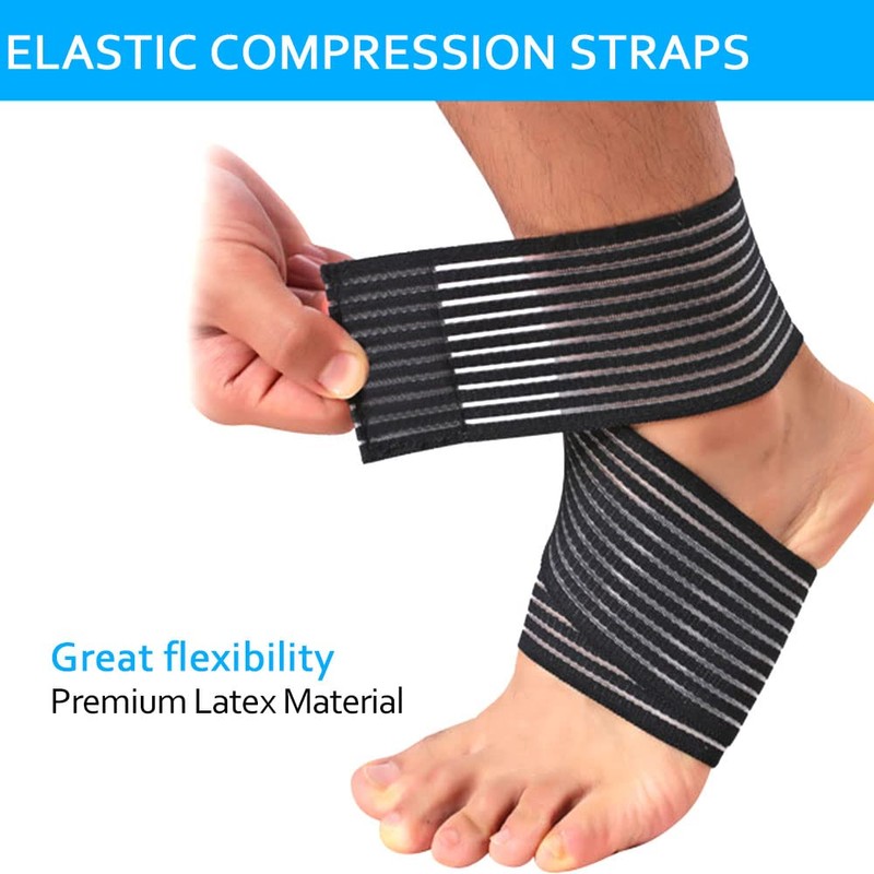 Elfzone Elastic Bandage Wrap with Velcro - 4 Packs -
