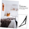 Tofficu 2pcs Heavy Duty Folding Shelf Brackets Wall Support for