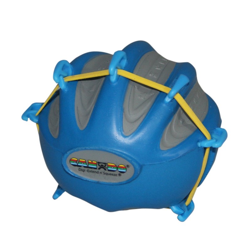 Cando® Digi-Extend n' Squeeze Hand Exerciser, Finger Exerciser, Blue (Strong)