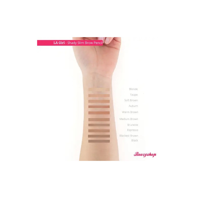 LA Girl Shady Slim Brow Pencil, Espresso - Dark brown