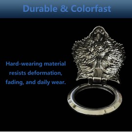 Car Push Start Button Cover Car Engine Start Stop Protective Button Aluminum Alloy Car Power Control Trim Cool Car Decoration Accessories (Black Wolf)