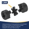 uxcell 1-1/8" to 1-1/8" L095 Flexible 3-Piece L-Jaw Coupling Coupler