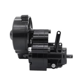 Metal Complete Transmission Cutoff Gearbox with Dig Gear for 1:10 Axial SCX10 AX10 Wraith RC Crawler Car (Black)