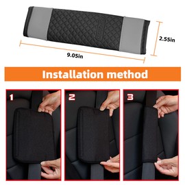 Bittwee Car Seat Belt Shoulder Pad, 2PCS Soft Harness Automotive Seatbelt Cover for Shoulder Pad Neck Cushion Strap Protector, Vehicle Interior Accessories for Truck RV SUV & More（Gray）