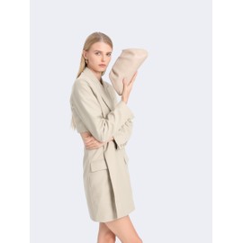 YUWITA Soft PU Leather Clutch Purses for Women Formal Elegant Luxurious Evening Bag (Nude)