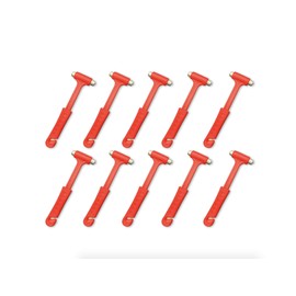 Emergency Auto Escape - Window Hammer & Seat Belt Cutter Tool - Free Yourself & Loved Ones from A Burning Or Sinking Car (Red Basic, 10)