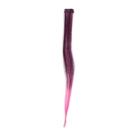 WIG ME UP - YZF-P1S18P-1BTT2124 One Clip Clip-In extension strand highlight straight micro clip, 1,5 inch wide, 18 inches black and pink ombre mix