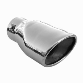 Rumplex Exhaust Trim Oval Stainless Steel Sports Exhaust Tailpipe End Pipe Trim Exhaust Tips Tailpipe Trim Silencer Tip Universal Exhaust Pipe Chrome Rustproof