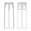 Dickies 5022SC Scrub Pants, Bottoms, White Coat, Denim Style, Unisex,