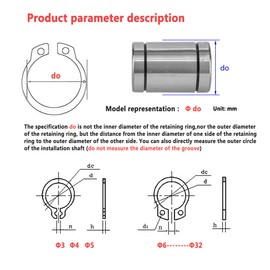 Pack of 510 Circlips Set, Snap Ring Metal C-Clip, Seegering Assortment 19 Types of Locking Washers for Shafts (Φ3/4/5/6/7/8/9/10/12/14/16/18/20/22/24/26/28/30/32 mm)