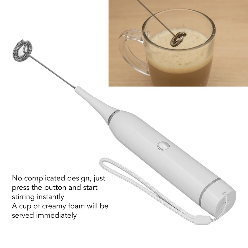 Electric Milk Frother Handheld 5V 2A 4W Sturdy PP Material