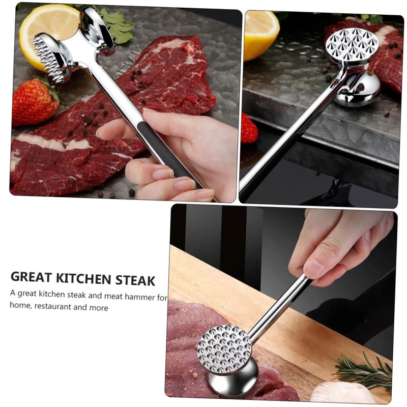 Ciieeo Beef Tenderizer Hammer Dual Sided Kitchen Mallet with Nails