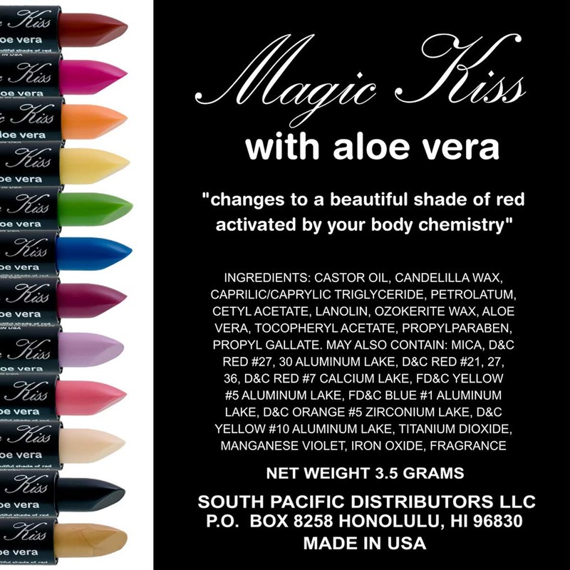 Magic Kiss Lipstick Set Aloe Vera Color Changing Lavender MADE