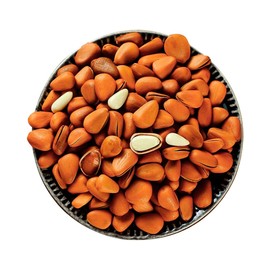 Pine Nuts dry Fruit with Shell 8.81oz ，Original pine nut 250 big granule, red pine nut, The shell has cracks for easy opening