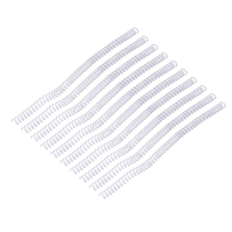 100Pcs Spiral Binding Coils Plastic Dia 9.5mm 3/8in 48 Teeth