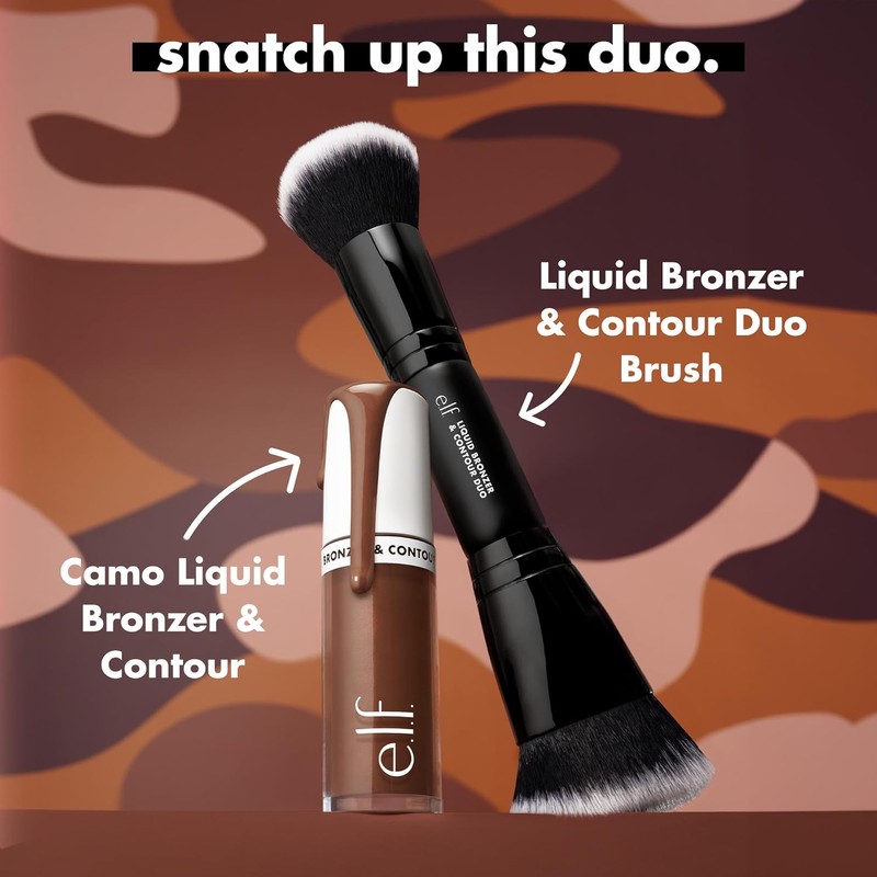 E.L.F. Liquid Bronzer & Contour Duo Brush Silk Highly Pigmented