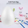 Toddmomy 2Pcs 8 Inch Large White Foam Eggs for Crafts