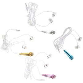 BIUDECO 4Pcs Portable Mini Microphone Tiny Vocal Mic for Smartphones Tablets Laptops for Podcasting Singing Live Streaming Interviews Durable Design