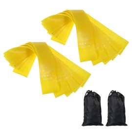 PATIKIL Resistance Bands Set, 10 Pack 15-20 LBS Stretch Workout Bands with Carry Bag for Pilates Yoga Gym Outdoor Exercise, Yellow