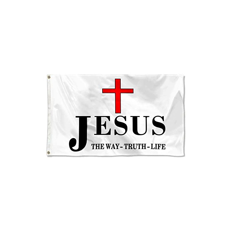 Aihccy Jesus The way Truth Life Flag Banner 3x5Feet Garden