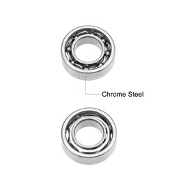 sourcing map MR63K Deep Groove Ball Bearings 3mm Inner Dia 6mm OD 2mm Thickness Open Type Chrome Steel Z2 10pcs