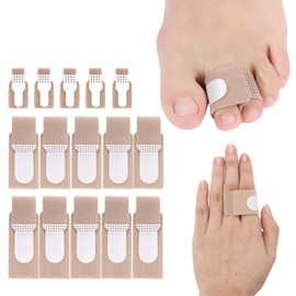 15Pcs Fabric Hammer Toe Corrector for Man Woman, Hammer Toe Splint Toe Straighteners for Hammer Toes Crooked Toes Curled Toes, Toe Bandages Toe Braces for Curling Toes (15)