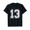 Number 13 Varsity Sports Team Jersey 13th Birthday 13 Years