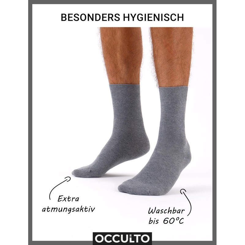 Occulto Men's 100% Cotton Socks Pack of 6 (Model: Roland),