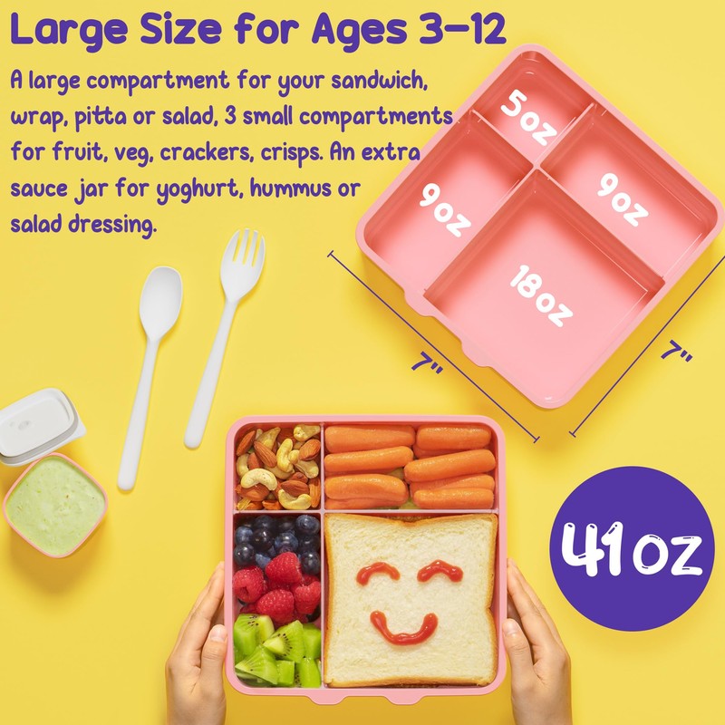 Fimibuke Bento Lunch Box for Kids, Leak Proof Toddler Bento