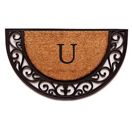 Calloway Mills 100141830U Plantation Arch Monogram Doormat 18" x 30" (Letter U)