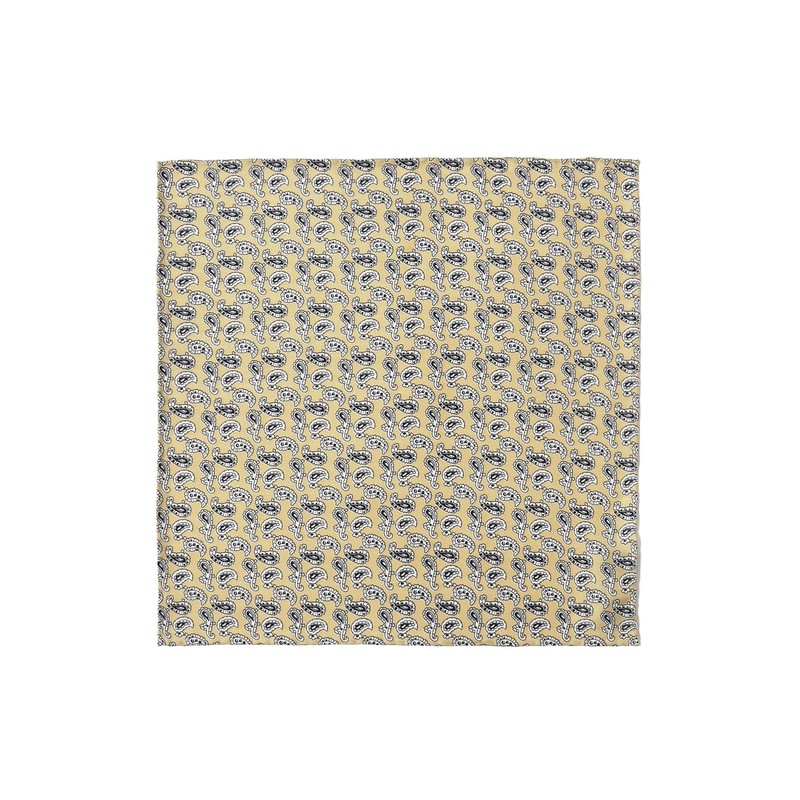 Beams Plus Men's Bandana Handkerchief Silk Mini Paisley Print Square,