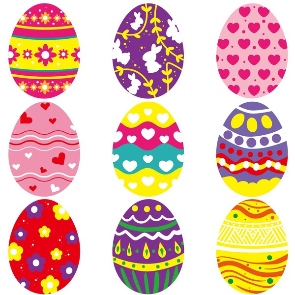 Easter Egg Cutouts for Spring Bulletin Board Classroom Decoration 45Pcs
