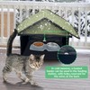 Outdoor Cat House Feral Cat Feeding Station Covered Waterproof Stray