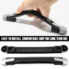 FERCAISH 2 Pack Suitcase Handle Replacement, Black Plastic & Zinc