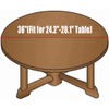 USJJOEO Table Cover Round Tablecloths Fitted with Elastic Edge Old