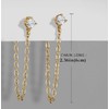Chain Studs Earrings Dangle for Women Teens Chain Drop Earrings