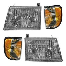 Damon Challenger 1994-1997 RV Motorhome 4 Piece Set Left & Right Replacement Front Headlights & Signal Lights