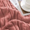 Aormenzy Dusty Pink Cable Knit Throw Blanket Oversized, 60" x