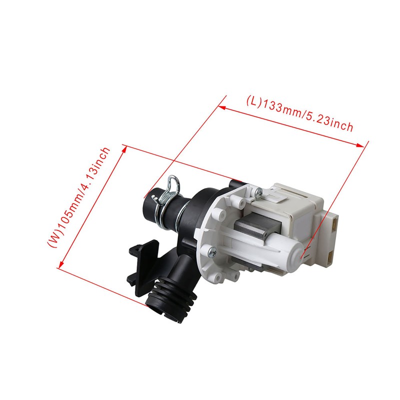 Yibuy Multicolor Dishwasher Drain Pump 154580301 Replacement for 1257094