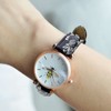 WOCCI 18mm Flower Watch Band for Women, Genuine Leather, Quick