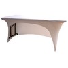 WHITE spandex stretch cover tablecloth for 4ft foot table 1