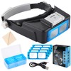 YOCTOSUN Magnifying Glasses with Light for Close Work, Rechargeable Headband