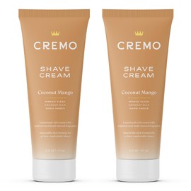 Cremo Cremo Womens Shaving Cream Sensitive Skin, Moisturizing, Coconut Mango, Ultra-Slick Shave Cream for Women, Fights Nicks, Cuts and Razor Burn, 6 Fl Oz (Pack of 2)